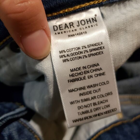 DEAR JOHN Blaire Ankle Jeans Hi Rise Straight Washed Blue Denim Women Sz 30 - Picture 7 of 7